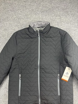 Rainforest Jacket Mens Small Black Quilted Insulated Puffer Full Zip RF2521