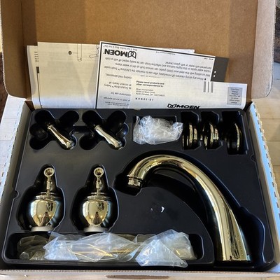 Moen Monticello 8'' Widespread Hi-Arc Faucet TRIM T4572P Brass NO VALVES N.O.S.