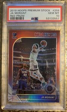 2019-20 NBA Hoops Premium Stock #259 Red Prizm Ja Morant Rookie PSA GEM 10