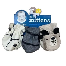 NWT Gerber Infant Mittens Size 0-3m