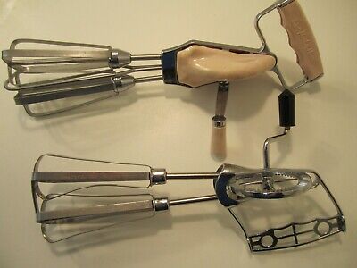 VTG Hand Crank Egg Beaters Mixer 1-Maid of Honor Plastic 1 Metal for  Display