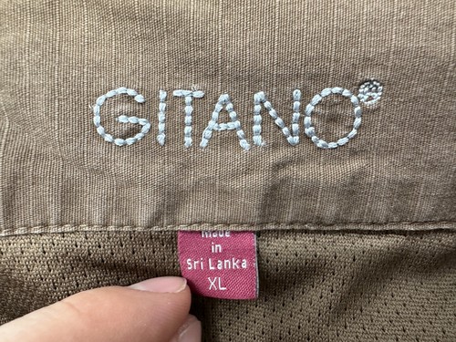 Vintage Gitano Womens XL Brown Cotton Jacket Button Front - Picture 5 of 8