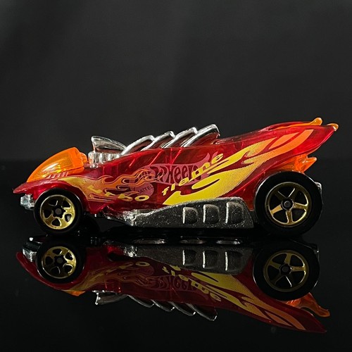Coche de juguete Hot Wheels Turbo Flame 1995 fundido a presión rojo con llama Malasia como nuevo - Imagen 2 de 8