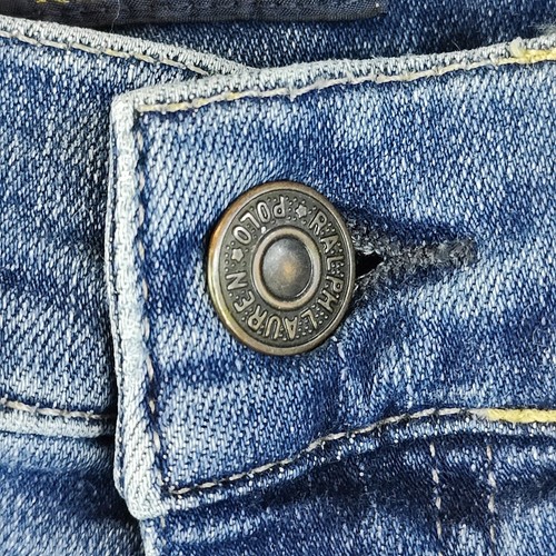 Ralph Lauren Polo Jeans Women 32 R Blue Denim Tompkins Skinny Stretch Pants Diss - Picture 9 of 19