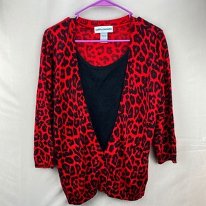 red leopard print sweater