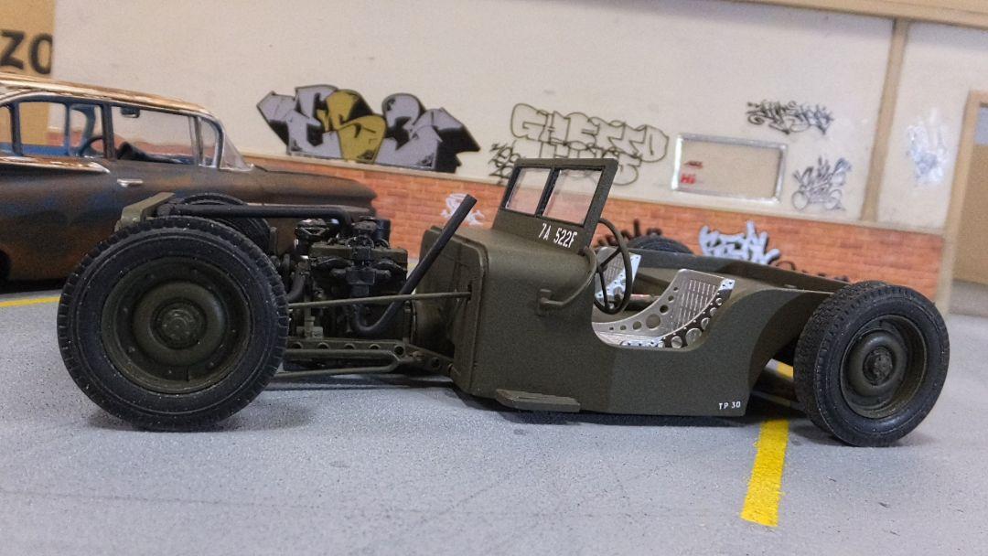 Built & Painted Tamiya 1/24 Jeep Willys 1944 RAT ROD | eBay