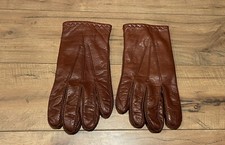 Grandoe Women's Lined MILK CHOCOLATE Brown Leather Gloves Size Medium