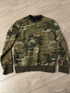 distressed camo sweatshirt