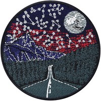 Biker AufnäHer Route 66 Patch - Vollmond Sternzeichen BüGelbilder Astrologie