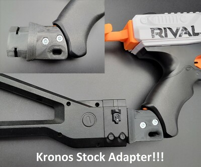 Shoulder Stock Adapter For Nerf Rival Kronos XVIII-500 Blaster Upgrade Mod Grip