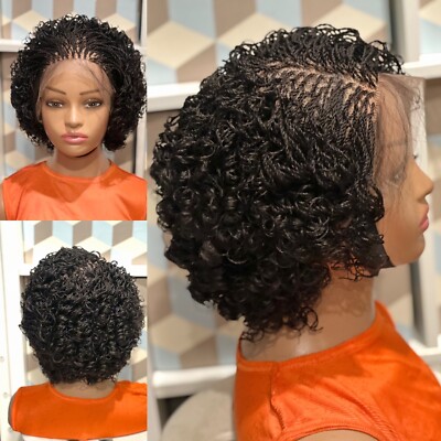 Braided wig: beautiful Handmade braided micro twist wig made on a  full lace wig