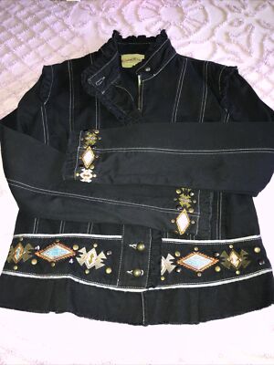 Veste Moto Say What – Taille M Junior – Coupée Cropped, Noir – Bon état Occasion