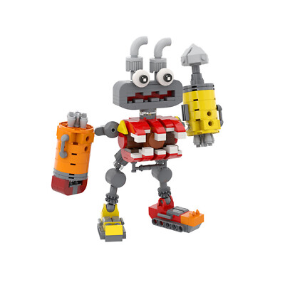 Large Red Robot Monster Building Toys Set for Collection 303 Pieces MOC Build