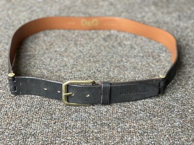 Dolce and Gabbana leather and suede brown belt DOLCE & GABBANA Belt Brown Suede Leather Studded Baroque  main image 2