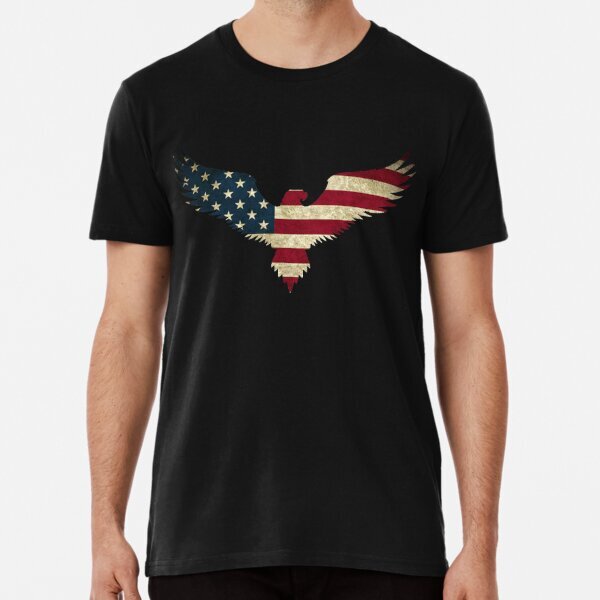 Bald Eagle USA Short Sleeve Tee for Patriotic Freedom S-5XL
