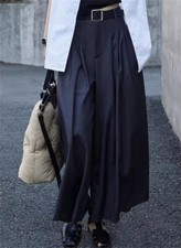 Casual Japanese Style Pants Womens High Waist Wide Leg Trousers