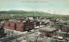 c1910 Birds Eye View City Devoe Paint Deltas Dept Signs Colorado Springs CO P278