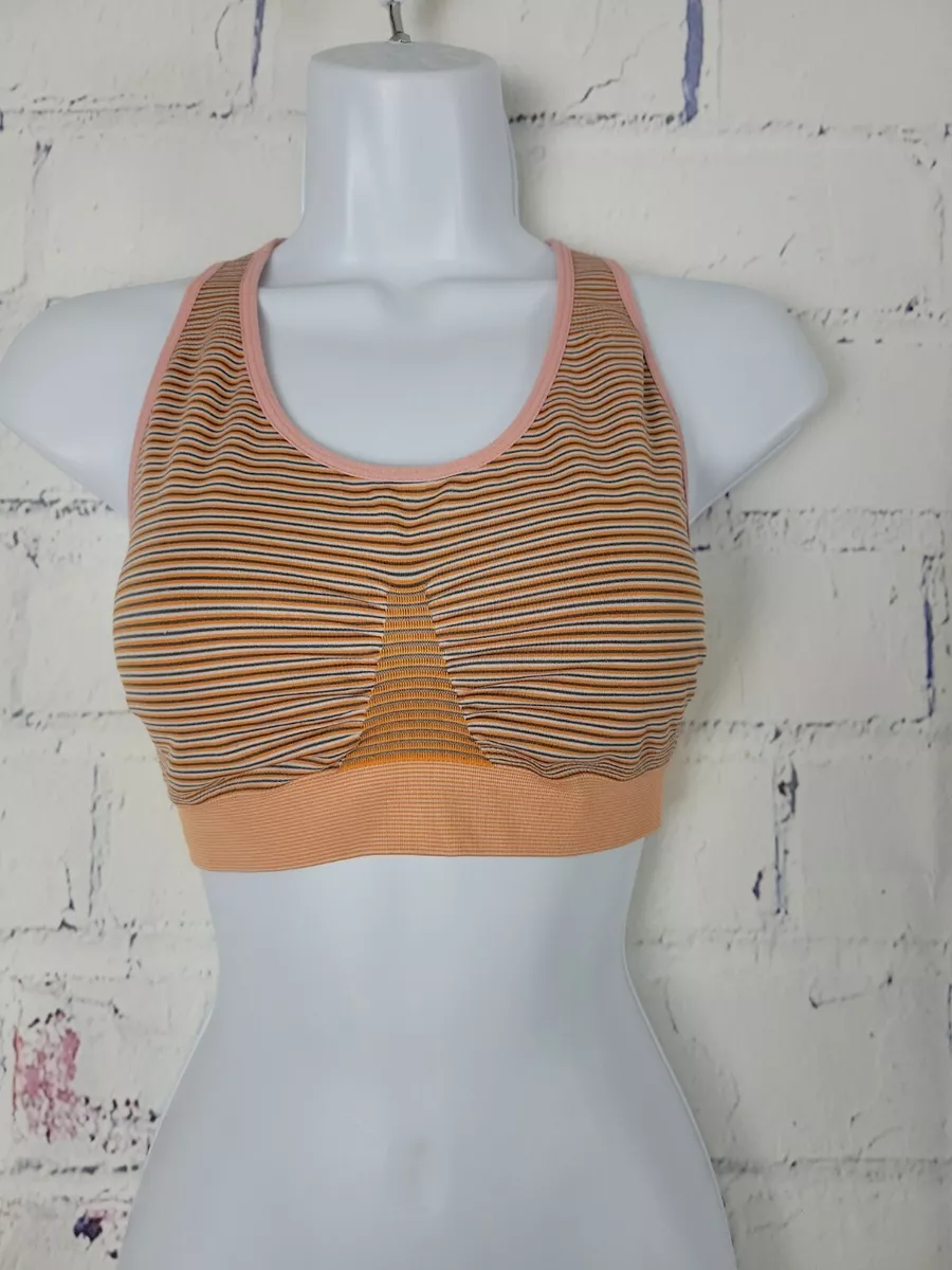 Pro-fit Seamless Sports Bra size Medium Multicolor Stripe Racerback