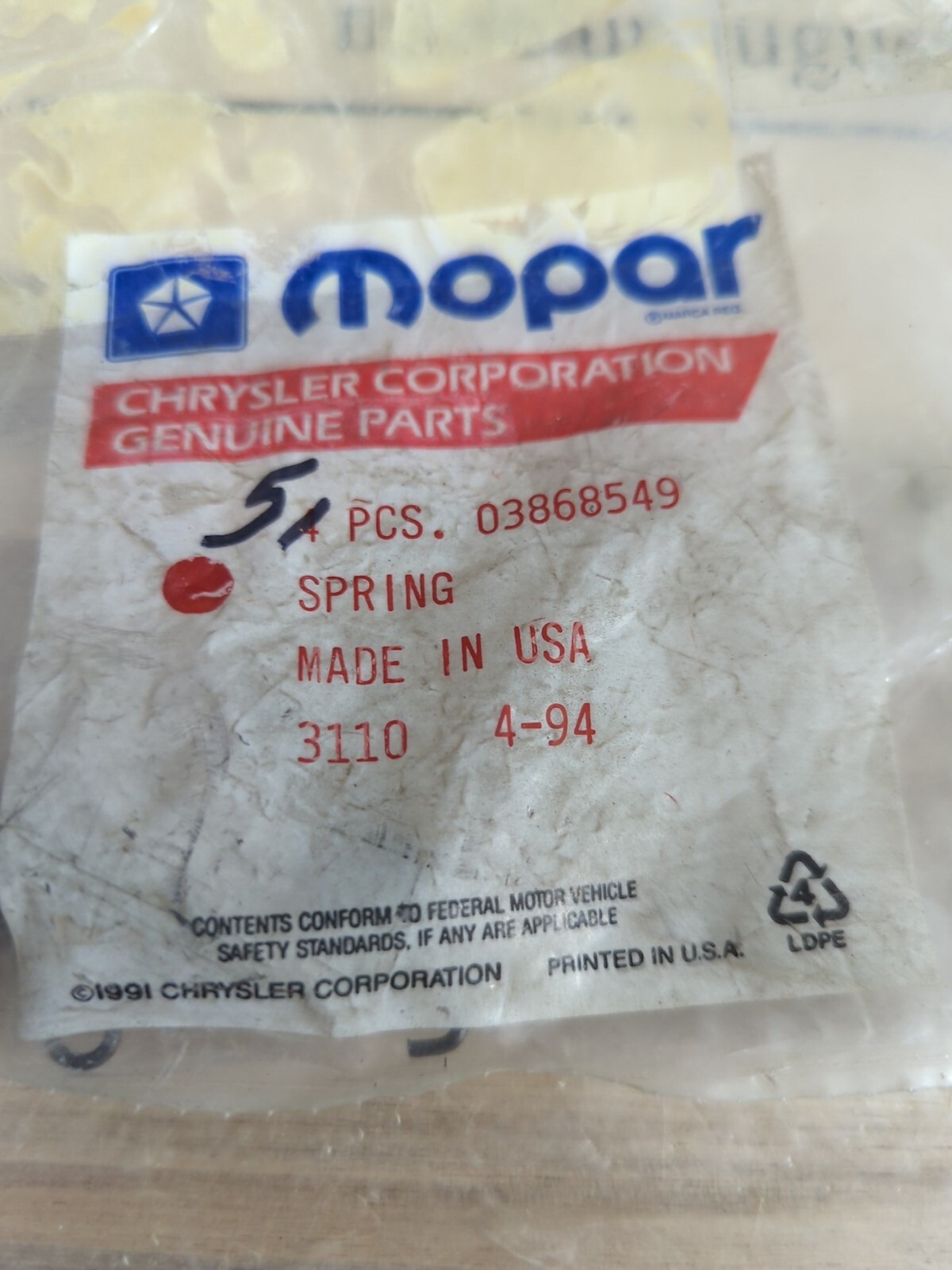 NOS MOPAR 3868549 1 headlight adjustment spring | eBay