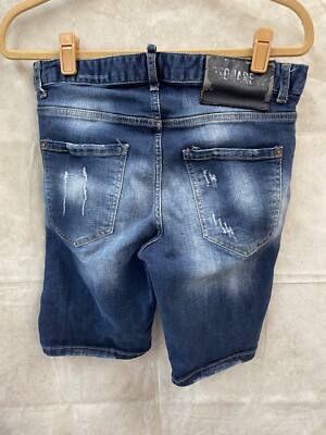 Dsquared2 Italy Men's Blue Distressed Denim Shorts Size 44 | eBay