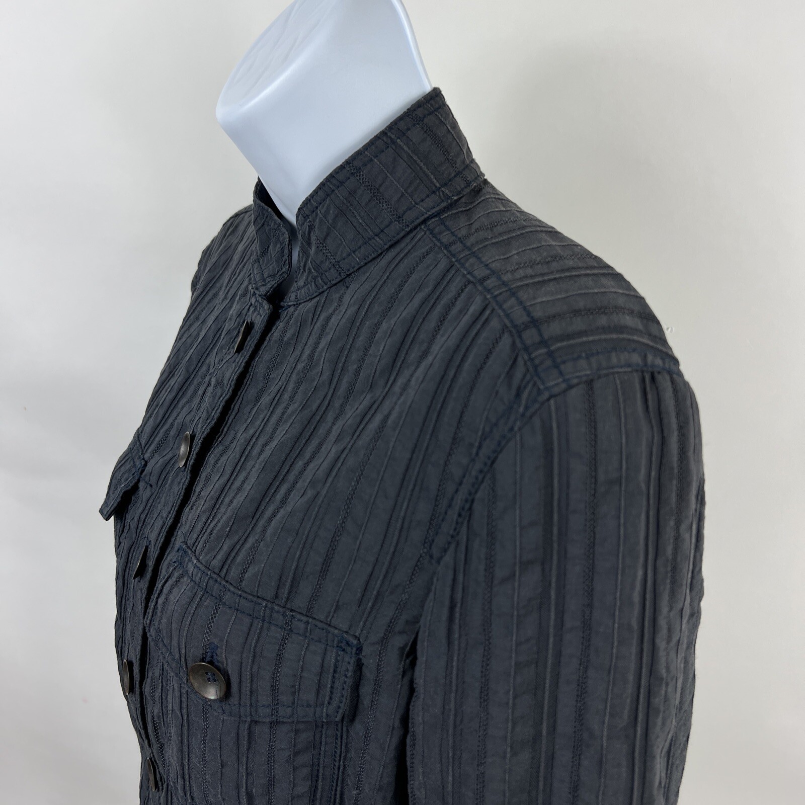 Zara Basic Jacket Women's Medium Button Down Long… - image 4