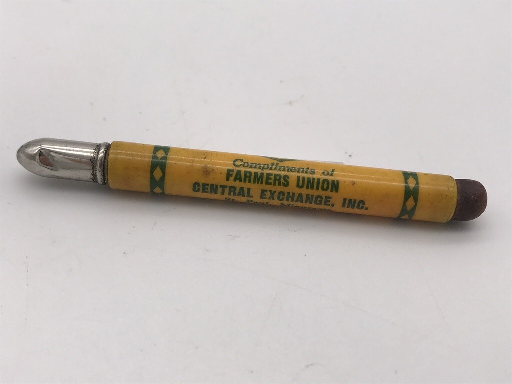 Vintage Advertising Bullet Pencil Farmers Union St. Paul Minnesota Coop Farm