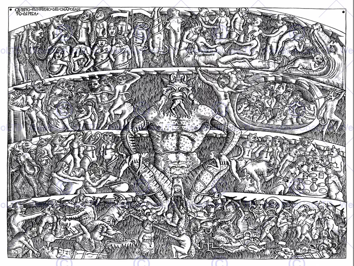 Dante's inferno painting deals