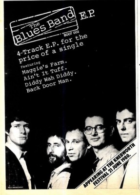 NPBK03 ZEITUNGSANZEIGE 11X7 THE BLUES BAND E.P. MAGGIE'S FARM