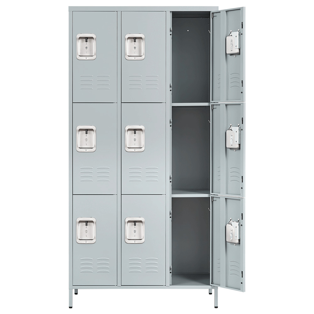 Metal Lockers Storage Cabinet 9 Doors Locker for Office School Gym Hotel Home