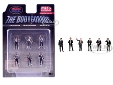 "BODYGUARDS" 6 PC DIECAST FIGURE SET FOR 1/64 SCALE BY AMERICAN DIORAMA 2410 MJ