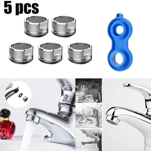 5x Metal M24 Tap Aerator 24mm Male Water Saving Faucet Nozzle with Insert Brass - Picture 1 of 12