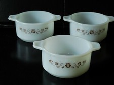 3 cassolettes à oreilles DYNAWARE PYR-O-REY PYREX état neuf 60 'S