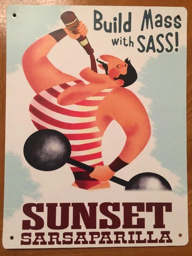 Tin Sign Vintage Fallout Sunset Sarsaparilla Build Mass With Sass Lg