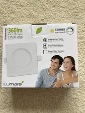 Lumare LED Recessed Spotlight Dimmable 6W , 360lm 230V IP44 Ultra Flat,9x Set