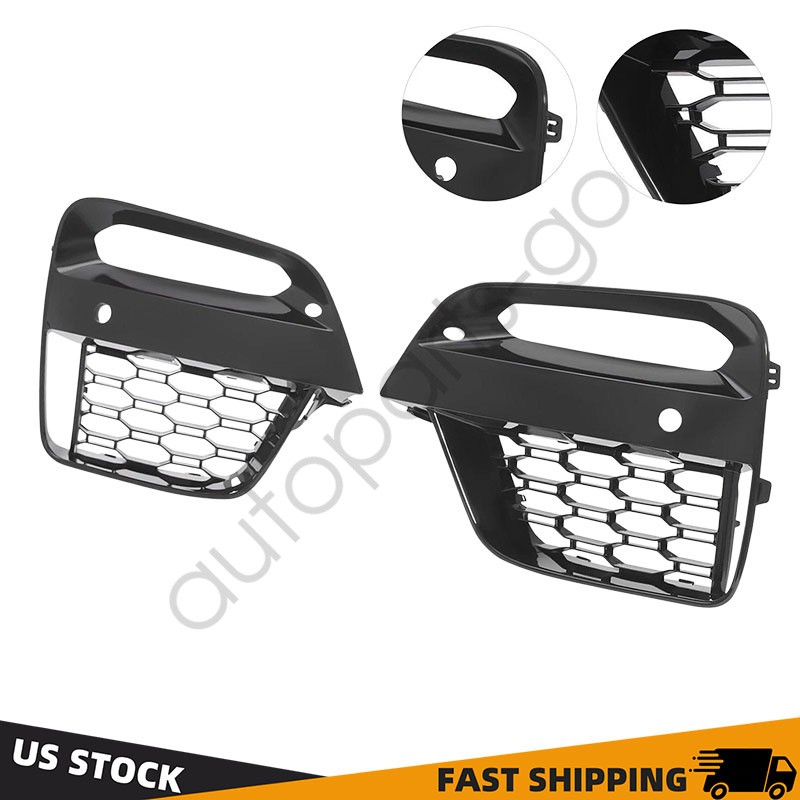 A Pair Front Fog Light Frame Cover Grille Trim For BMW X3 X4 G01 G02 2018-2021