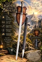 NEU Herr Der Ringe Aragorn Anduril Klinge Deko FüR Cosplay Sammler Fans Lotr