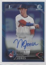 2016 Bowman Draft Chrome Pick Blue Refractor /150 Nolan Jones #CDA-NJ Auto 05qa