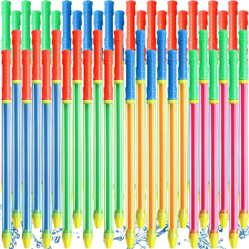 22.4 Inch Crayon Water Guns Water Tube Squirters, Suction Gun Shooter Beach P...