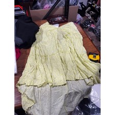 Wild Fable Womens Floral Tiered Mini Dress Yellow White Sleeveless 2X
