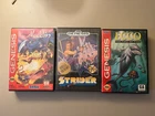 Sega Genesis 3 Game Lot Aladdin CIB Complete Strider Ecco The Dolphin Case