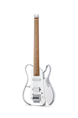 Donner HUSH X PRO Headless Electric Guitar Smart Travel White & Accessories New