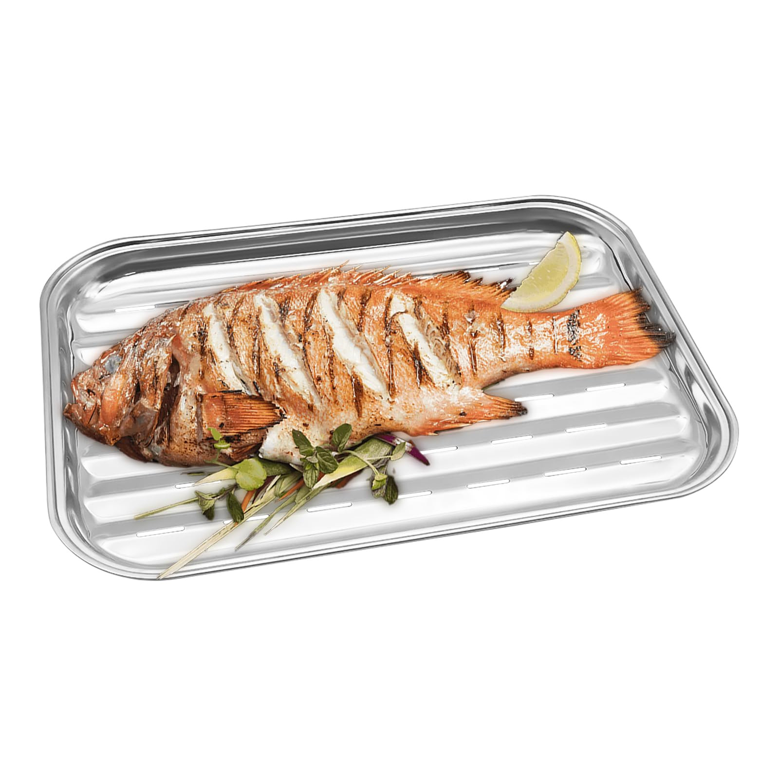 PAXLINSEN Bistecchiera in acciaio inox per forno, barbecue, griglia per
