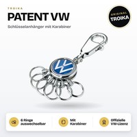 Troika Patent VW SchlüSselanhäNger Volkswagen Logo Karabiner 6 Ringe Organizer