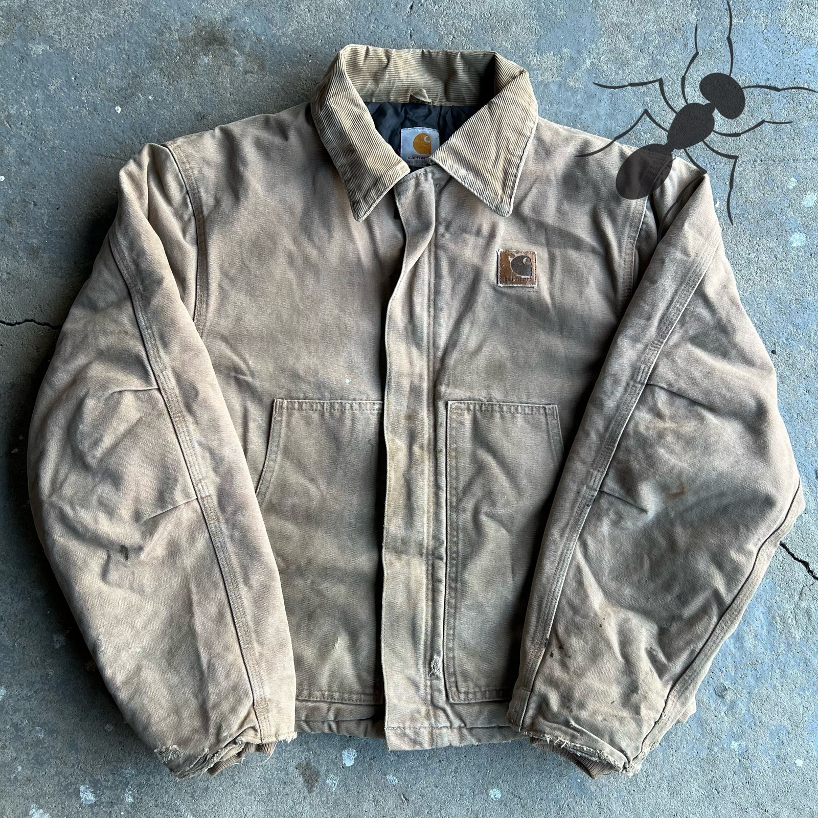 Vintage Carhartt J02 Arctic Cropped Work Jacket Brown Duck Canvas