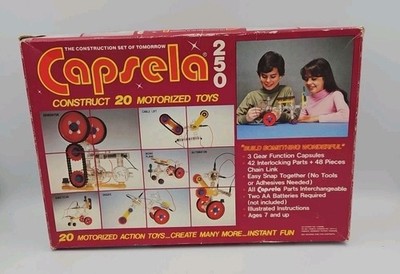 Vintage Capsela 250 Motorized Construction Building Science Set Toy Play Jour