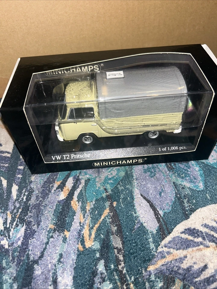 RARE EARLY MINICHAMPS 1/43 VW T2 PRITSCHE 1972 Beige 400053204 - Image 2 of 4