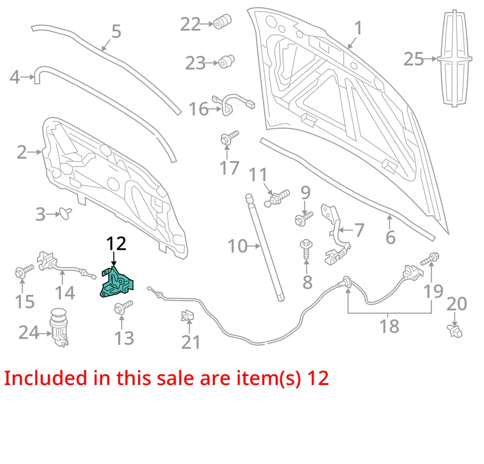 Fits 2004 - 2014 FORD F150 Front Hood Latch Lock Actuator 4L3Z16700AB OEM - Image 4 of 4