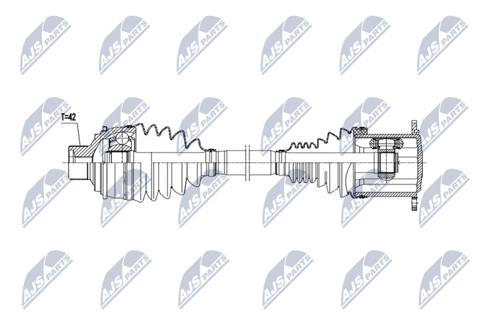 N.T.Y. NPW-AU-073.NTY Drive Shaft for AUDI