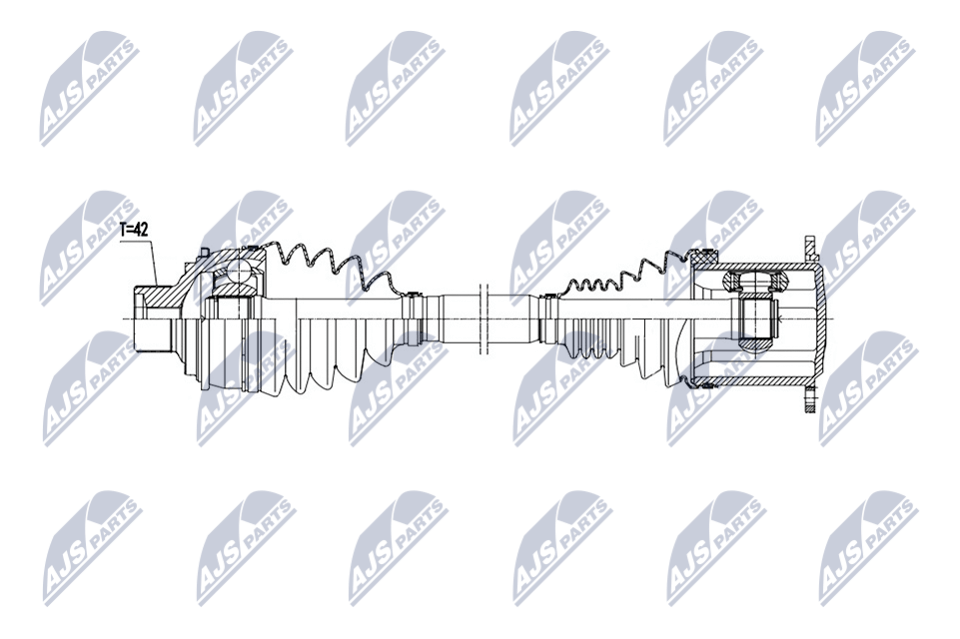 Nty Driveshaft For Audi Q7 15-, Q8 18- /Front,L=R - Image 5