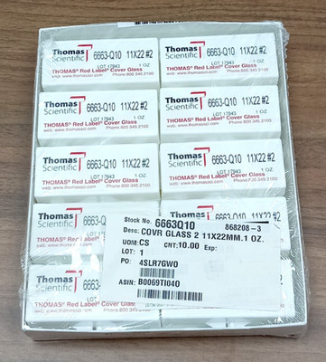 THOMAS SCIENTIFIC Red Label Cover Glas 11X22MM #2 10er Etui Neu Mikroskopie